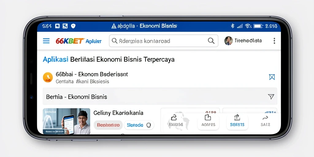 Tampilan antarmuka aplikasi 66KBET yang user-friendly dan informatif.