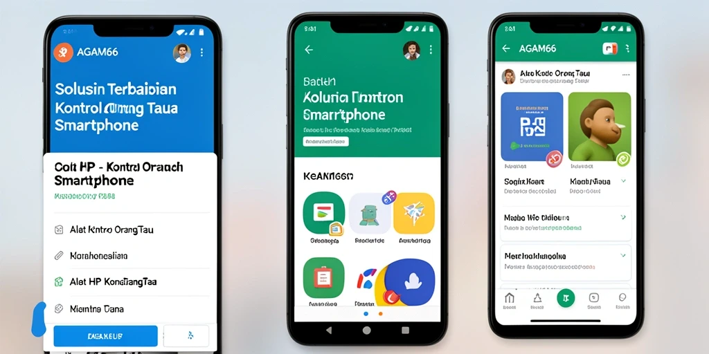 Screenshot AGAM66 menunjukkan antarmuka kontrol orang tua yang intuitif.