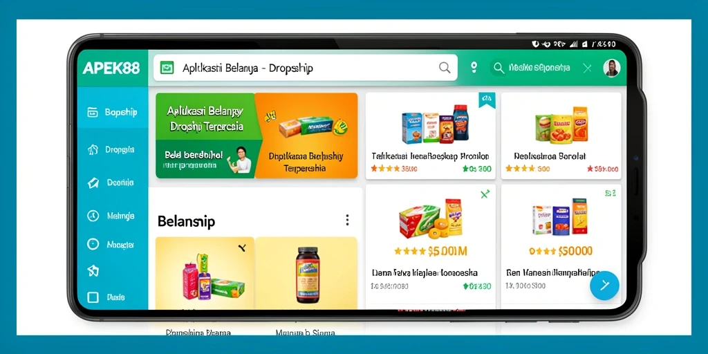Antarmuka pengguna APEK88 yang sederhana dan fungsional untuk dropship.
