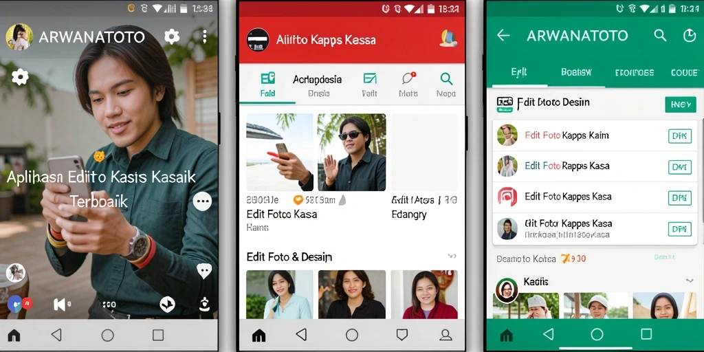 Tampilan antarmuka ARWANATOTO saat mengedit foto kertas kaca.