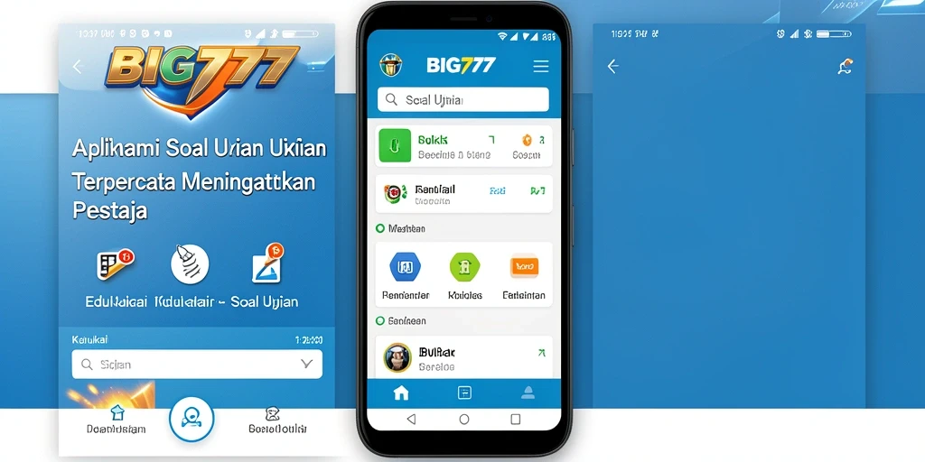 Antarmuka aplikasi BIG777 yang sederhana dan mudah dipahami.