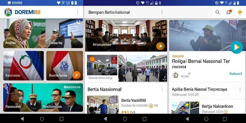 Tampilan utama DOREMI88 menampilkan berita nasional terkini.