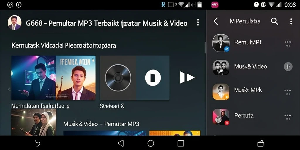 Antarmuka G668 yang menarik untuk pemutar MP3.