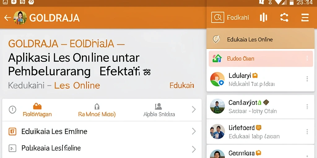 Tampilan antarmuka GOLDRAJA yang ramah pengguna dan interaktif.