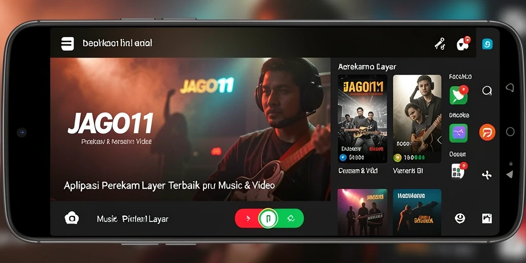 Tampilan antarmuka JAGO11 dengan fitur perekam layar yang menarik.