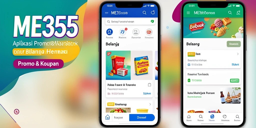 Antarmuka ME355 yang ramah pengguna dengan berbagai kupon menarik.