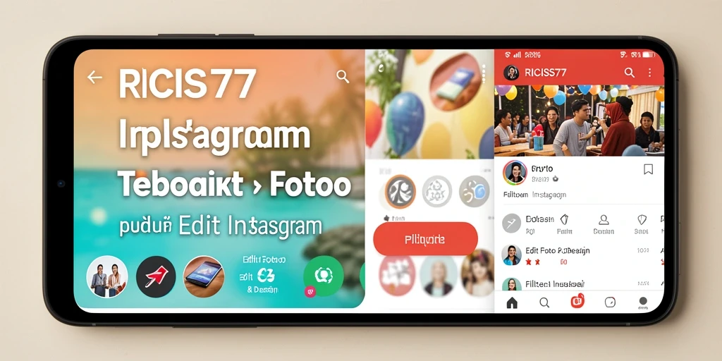 Antarmuka RICIS77 menampilkan pilihan filter Instagram yang beragam dan intuitif.