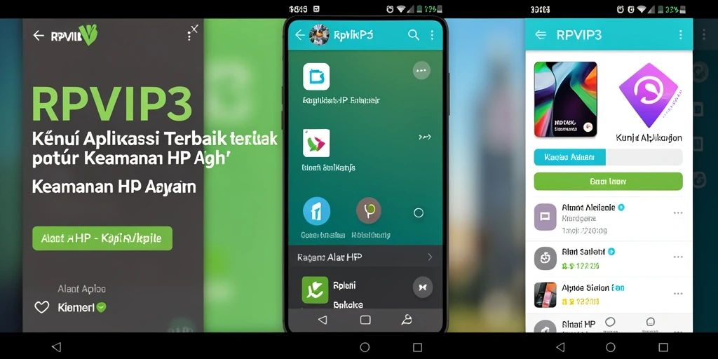Tampilan antarmuka pengguna RPVIP3 dengan fungsi Kunci Aplikasi.