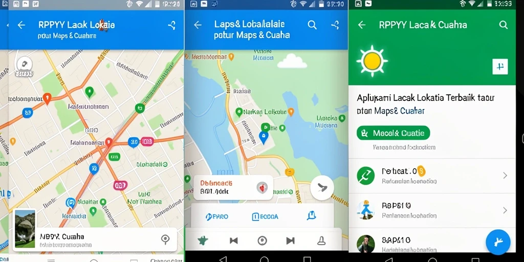 Antarmuka pengguna RPYYY yang intuitif dalam fungsi Lacak Lokasi.