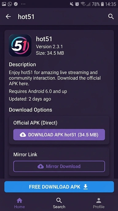 Unduh dan Instal APK hot51 untuk Android